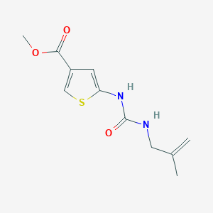molecular formula C11H14N2O3S B7633747 Methyl 5-(2-methylprop-2-enylcarbamoylamino)thiophene-3-carboxylate 