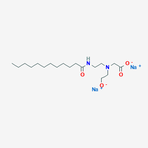 molecular formula C18H36N2Na2O4 B076346 Disodium 1-(carboxymethyl)-4,5-dihydro-1-(2-hydroxyethyl)-2-undecyl-1H-imidazolium hydroxide CAS No. 14350-96-0