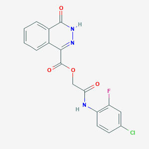 molecular formula C17H11ClFN3O4 B7636137 [2-(4-chloro-2-fluoroanilino)-2-oxoethyl] 4-oxo-3H-phthalazine-1-carboxylate 