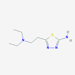 molecular formula C8H16N4S B076364 5-[2-(Diethylamino)ethyl]-1,3,4-thiadiazol-2-amine CAS No. 14068-40-7
