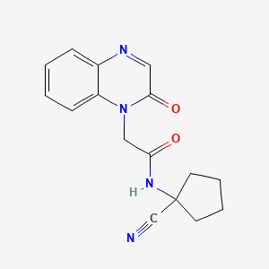 molecular formula C16H16N4O2 B7636490 N-(1-cyanocyclopentyl)-2-(2-oxoquinoxalin-1-yl)acetamide 
