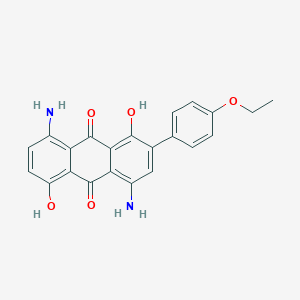 molecular formula C22H18N2O5 B076365 9,10-Anthracenedione, 4,8-diamino-2-(4-ethoxyphenyl)-1,5-dihydroxy- CAS No. 15114-15-5