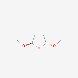 molecular formula C6H12O3 B076366 (2R,5S)-2,5-dimethoxyoxolane CAS No. 13269-48-2