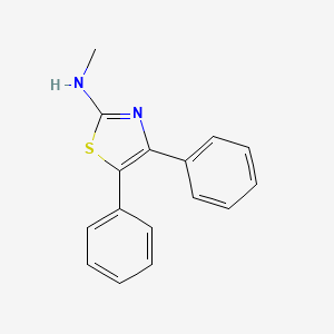 molecular formula C16H14N2S B7636843 2-(Methylamino)-4,5-diphenylthiazole 