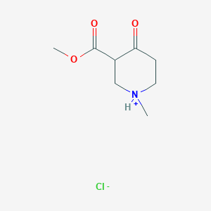 molecular formula C8H14ClNO3 B076370 Methyl 1-methyl-4-oxopiperidine-3-carboxylate hydrochloride CAS No. 13049-77-9