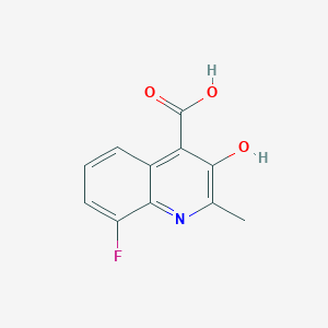 molecular formula C11H8FNO3 B7637376 8-Fluoro-3-hydroxy-2-methylquinoline-4-carboxylic acid 