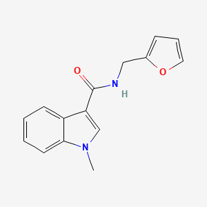 molecular formula C15H14N2O2 B7637436 N-(furan-2-ylmethyl)-1-methylindole-3-carboxamide 