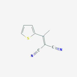 molecular formula C9H6N2S B076377 2-(1-(Thiophen-2-yl)ethylidene)malononitrile CAS No. 10432-44-7