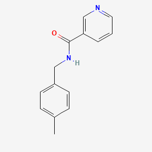 molecular formula C14H14N2O B7637830 N-[(4-methylphenyl)methyl]pyridine-3-carboxamide 