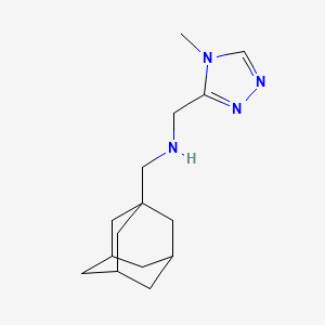 molecular formula C15H24N4 B7637856 N-(1-adamantylmethyl)-1-(4-methyl-1,2,4-triazol-3-yl)methanamine 