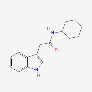 molecular formula C16H20N2O B7638395 N-cyclohexyl-2-(1H-indol-3-yl)acetamide 