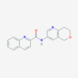 molecular formula C18H15N3O2 B7638724 N-(7,8-dihydro-5H-pyrano[4,3-b]pyridin-3-yl)quinoline-2-carboxamide 