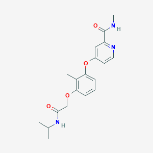 molecular formula C19H23N3O4 B7638852 N-methyl-4-[2-methyl-3-[2-oxo-2-(propan-2-ylamino)ethoxy]phenoxy]pyridine-2-carboxamide 