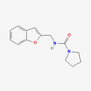 molecular formula C14H16N2O2 B7638882 N-(1-benzofuran-2-ylmethyl)pyrrolidine-1-carboxamide 