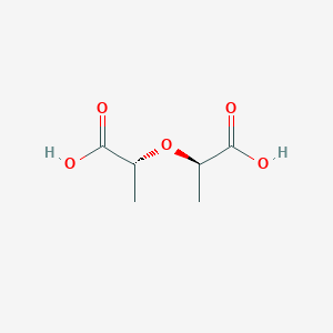 molecular formula C6H10O5 B076392 (2R)-2-[(1R)-1-Carboxyethoxy]propanoic acid CAS No. 14711-85-4