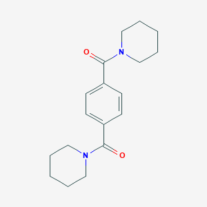 molecular formula C18H24N2O2 B076405 Piperidine, 1,1'-(1,4-phenylenedicarbonyl)bis- CAS No. 15088-30-9