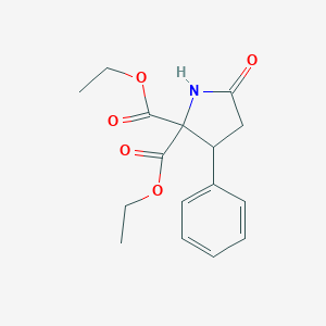 molecular formula C16H19NO5 B076410 Diethyl 5-oxo-3-phenylpyrrolidine-2,2-dicarboxylate CAS No. 13992-75-1