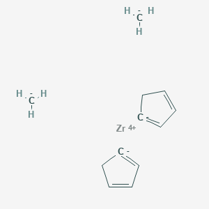 molecular formula C12H16Zr B076420 carbanide;bis(cyclopenta-1,3-diene);zirconium(4+) CAS No. 12636-72-5