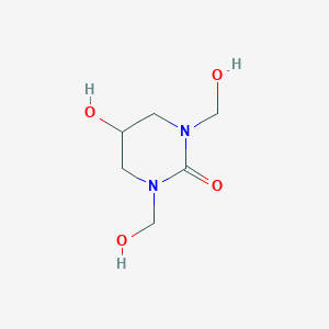 molecular formula C6H12N2O4 B076432 Tetrahydro-5-hydroxy-1,3-bis(hydroxymethyl)-1H-pyrimidin-2-one CAS No. 13348-19-1