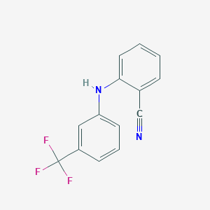 molecular formula C14H9F3N2 B076456 2-((3-(Trifluoromethyl)phenyl)amino)benzonitrile CAS No. 13481-62-4