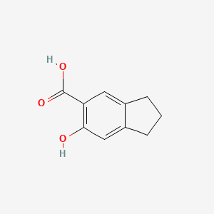 molecular formula C10H10O3 B7647143 6-hydroxy-2,3-dihydro-1H-indene-5-carboxylic acid 