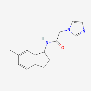 molecular formula C16H19N3O B7648173 N-(2,6-dimethyl-2,3-dihydro-1H-inden-1-yl)-2-imidazol-1-ylacetamide 