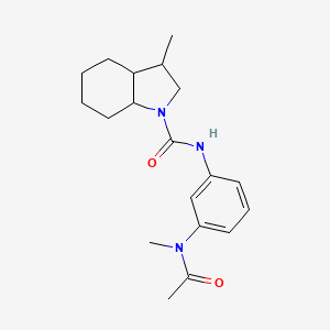 molecular formula C19H27N3O2 B7648231 N-[3-[acetyl(methyl)amino]phenyl]-3-methyl-2,3,3a,4,5,6,7,7a-octahydroindole-1-carboxamide 
