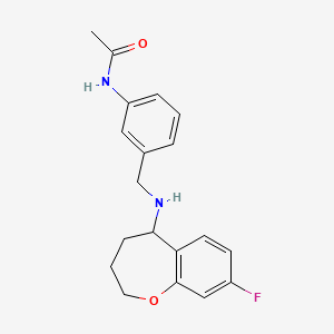 molecular formula C19H21FN2O2 B7648245 N-[3-[[(8-fluoro-2,3,4,5-tetrahydro-1-benzoxepin-5-yl)amino]methyl]phenyl]acetamide 