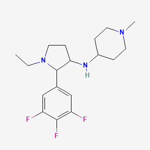 molecular formula C18H26F3N3 B7648368 N-[1-ethyl-2-(3,4,5-trifluorophenyl)pyrrolidin-3-yl]-1-methylpiperidin-4-amine 