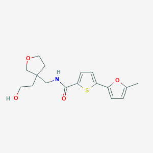 molecular formula C17H21NO4S B7648451 N-[[3-(2-hydroxyethyl)oxolan-3-yl]methyl]-5-(5-methylfuran-2-yl)thiophene-2-carboxamide 