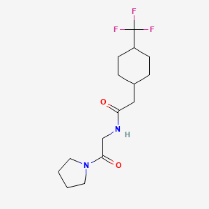 molecular formula C15H23F3N2O2 B7648534 N-(2-oxo-2-pyrrolidin-1-ylethyl)-2-[4-(trifluoromethyl)cyclohexyl]acetamide 