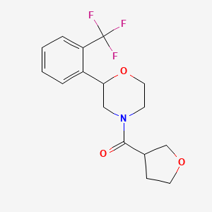 molecular formula C16H18F3NO3 B7648542 Oxolan-3-yl-[2-[2-(trifluoromethyl)phenyl]morpholin-4-yl]methanone 