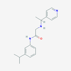 molecular formula C18H23N3O B7648621 N-(3-propan-2-ylphenyl)-2-(1-pyridin-4-ylethylamino)acetamide 