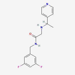 molecular formula C16H17F2N3O B7648639 N-[(3,5-difluorophenyl)methyl]-2-(1-pyridin-4-ylethylamino)acetamide 
