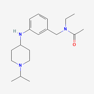 molecular formula C19H31N3O B7648718 N-ethyl-N-[[3-[(1-propan-2-ylpiperidin-4-yl)amino]phenyl]methyl]acetamide 