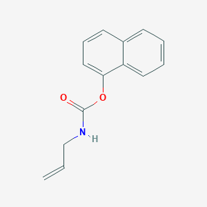 molecular formula C14H13NO2 B076492 Carbamic acid, 2-propenyl-, 1-naphthalenyl ester CAS No. 10491-28-8