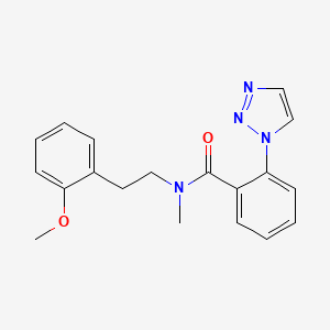 molecular formula C19H20N4O2 B7649238 N-[2-(2-methoxyphenyl)ethyl]-N-methyl-2-(triazol-1-yl)benzamide 