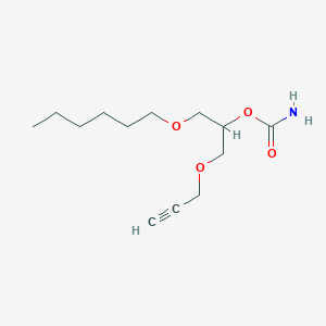 molecular formula C13H23NO4 B076497 1-Hexyloxy-3-(2-propynyloxy)-2-propanol carbamate CAS No. 14669-17-1