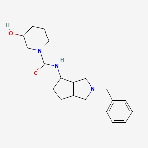 molecular formula C20H29N3O2 B7649780 N-(2-benzyl-3,3a,4,5,6,6a-hexahydro-1H-cyclopenta[c]pyrrol-4-yl)-3-hydroxypiperidine-1-carboxamide 