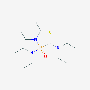 molecular formula C13H30N3OPS B076502 Formamide, 1-(bis(diethylamino)phosphinyl)-N,N-diethylthio- CAS No. 13710-17-3