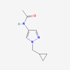 molecular formula C9H13N3O B7650415 N-[1-(cyclopropylmethyl)pyrazol-4-yl]acetamide 