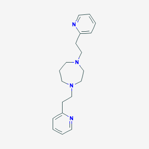 molecular formula C19H26N4 B076526 1H-1,4-Diazepine, hexahydro-, 1,4-bis(2-(2-pyridyl)ethyl)- CAS No. 14549-76-9