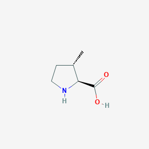 molecular formula C6H11NO2 B076530 (2S,3S)-3-甲基吡咯烷-2-甲酸 CAS No. 10512-89-7