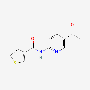 molecular formula C12H10N2O2S B7653095 N-(5-acetylpyridin-2-yl)thiophene-3-carboxamide 
