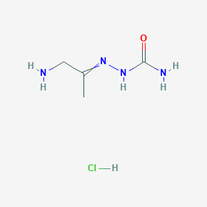 molecular formula C4H11ClN4O B076531 Hydrazinecarboxamide, 2-(2-amino-1-methylethylidene)-, monohydrochloride CAS No. 10469-70-2