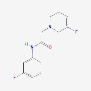 molecular formula C13H14F2N2O B7653446 2-(5-fluoro-3,6-dihydro-2H-pyridin-1-yl)-N-(3-fluorophenyl)acetamide 