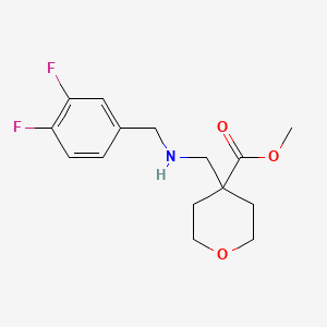 molecular formula C15H19F2NO3 B7653707 Methyl 4-[[(3,4-difluorophenyl)methylamino]methyl]oxane-4-carboxylate 