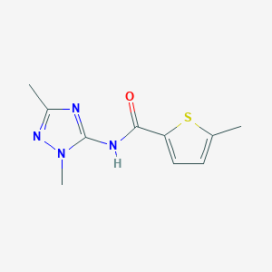 molecular formula C10H12N4OS B7653793 N-(2,5-dimethyl-1,2,4-triazol-3-yl)-5-methylthiophene-2-carboxamide 