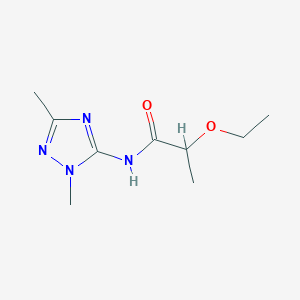 molecular formula C9H16N4O2 B7653825 N-(2,5-dimethyl-1,2,4-triazol-3-yl)-2-ethoxypropanamide 