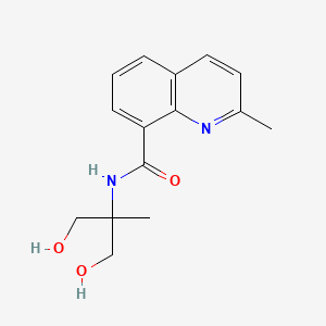 molecular formula C15H18N2O3 B7653856 N-(1,3-dihydroxy-2-methylpropan-2-yl)-2-methylquinoline-8-carboxamide 